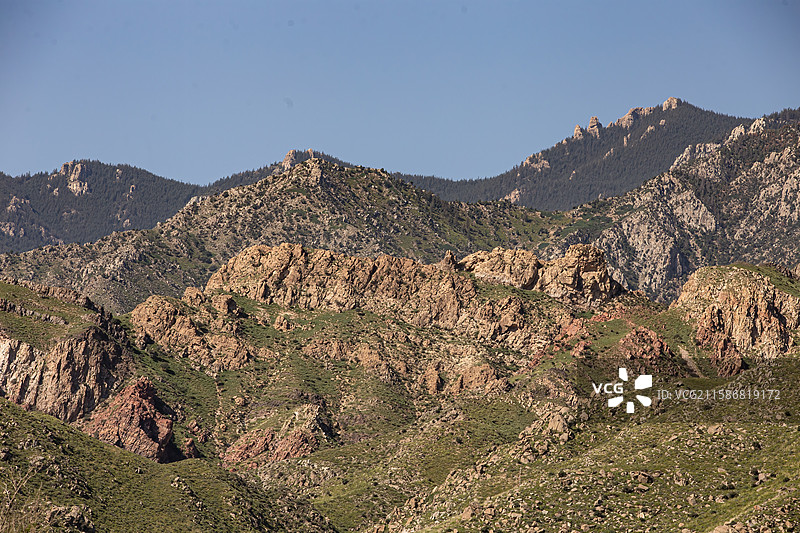 宁夏银川贺兰山滚钟口山体图片素材