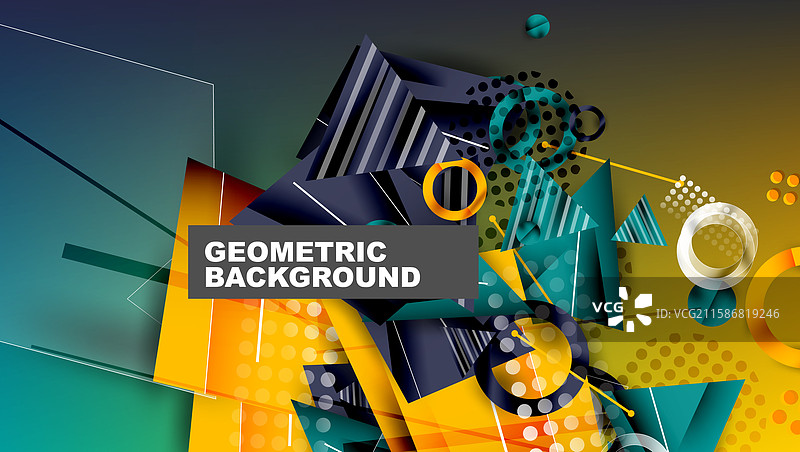 抽象背景几何设计与图片素材