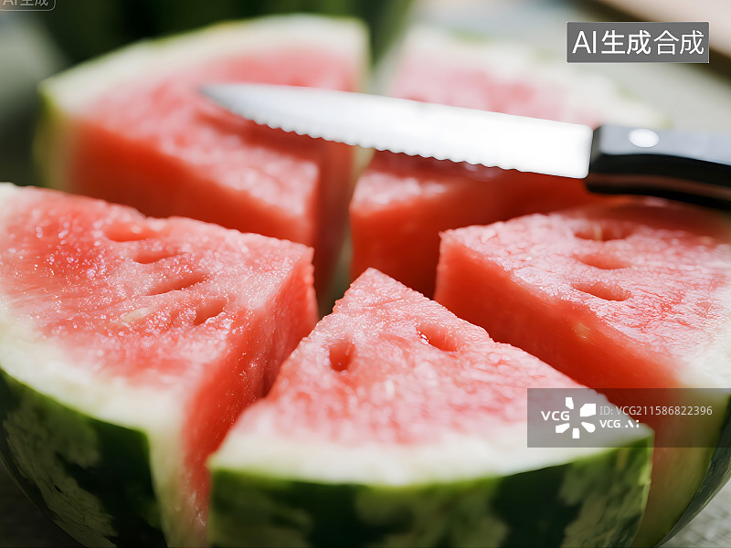 【AI数字艺术】切开的西瓜图片素材