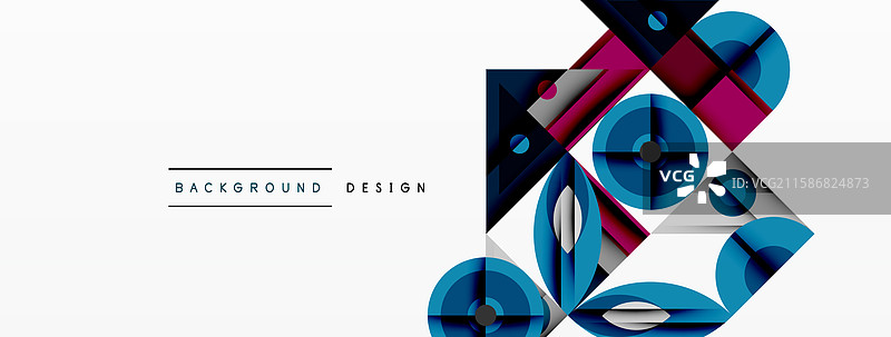 几何抽象构图与交错元素图片素材