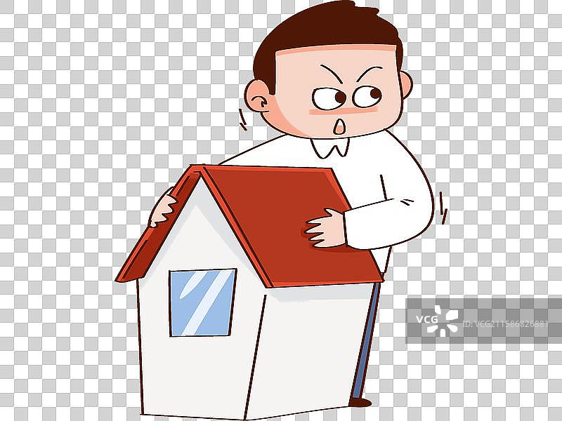 房东男子和房子图片素材