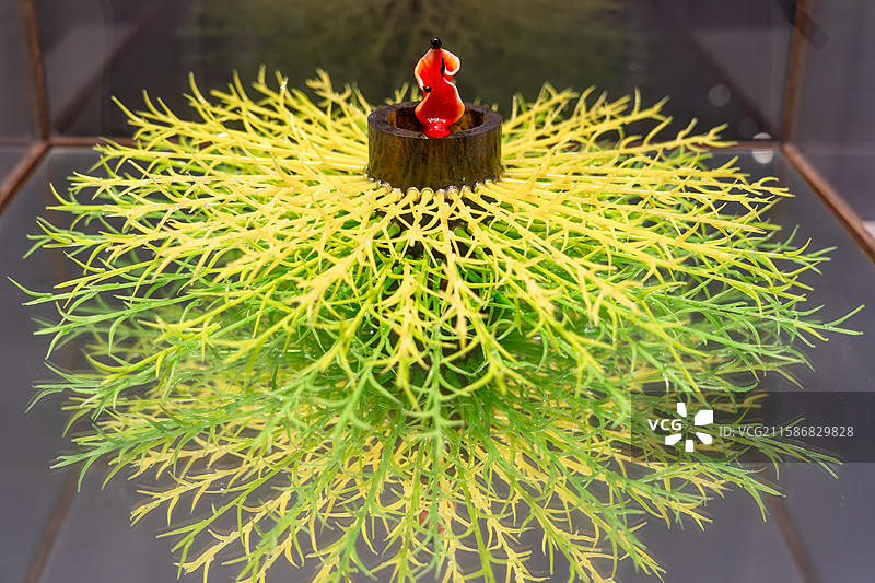 山东省淄博市淄博陶瓷琉璃博物馆，琉璃作品图片素材