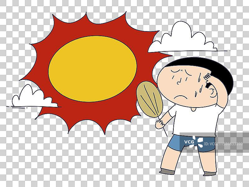 夏季高温炎热天气人物图片素材