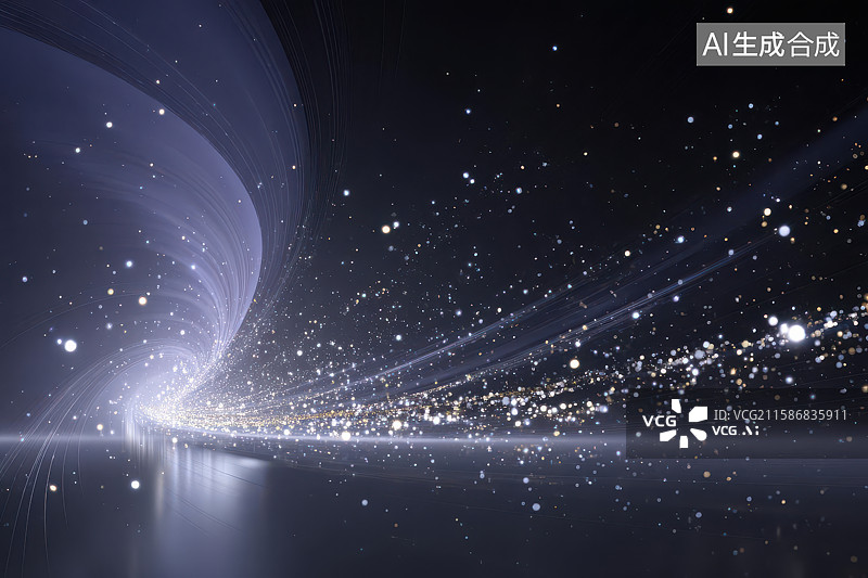 【AI数字艺术】紫色光影山峦星空梦幻图图片素材