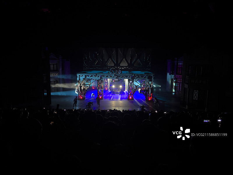 河南省 郑州市 中牟县 电影小镇 剧场  实景演出 舞台 穿越德化街 舞台剧表演图片素材