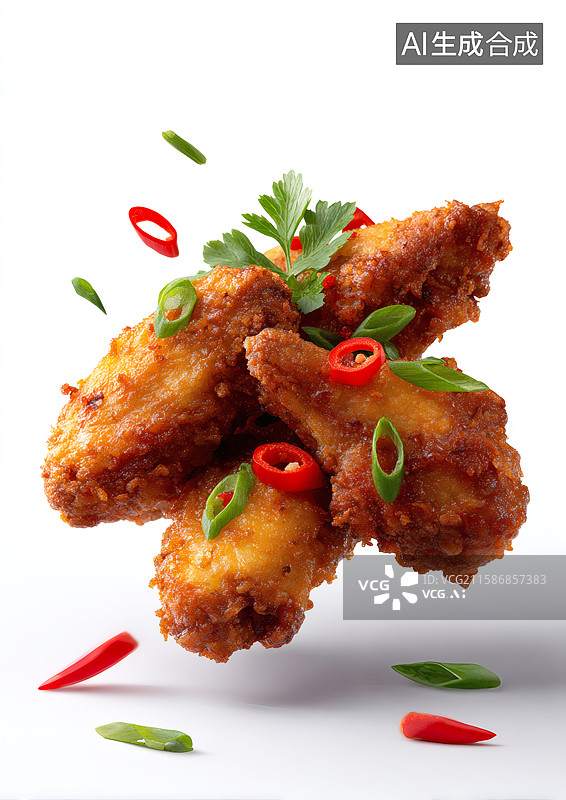 【AI数字艺术】一盘美味的炸鸡图片素材