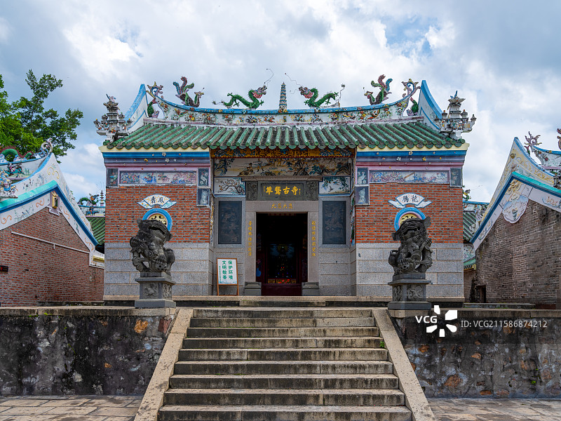 博罗县观音阁镇，天后宫、埠鹅古寺、三界庙及东江旁边 东江风景图片素材