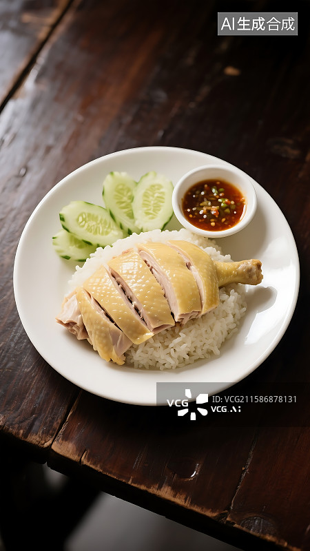 【AI数字艺术】海南鸡饭 美食摄影 中餐 美味料理 文昌鸡 南洋风 餐厅菜谱 亚洲特色美食 新加坡图片素材