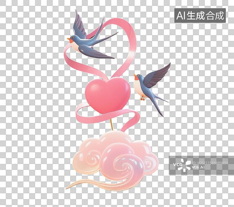 【AI数字艺术】七夕元素图片素材