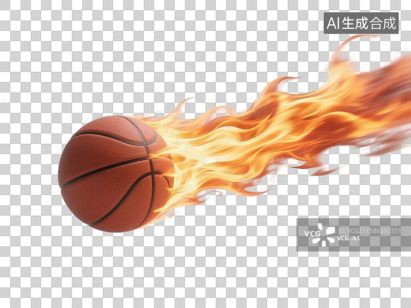 【AI数字艺术】高速飞行的篮球 免抠元素素材 比赛 火焰 速度 力量 NBA CBA 村BA 浙BA图片素材
