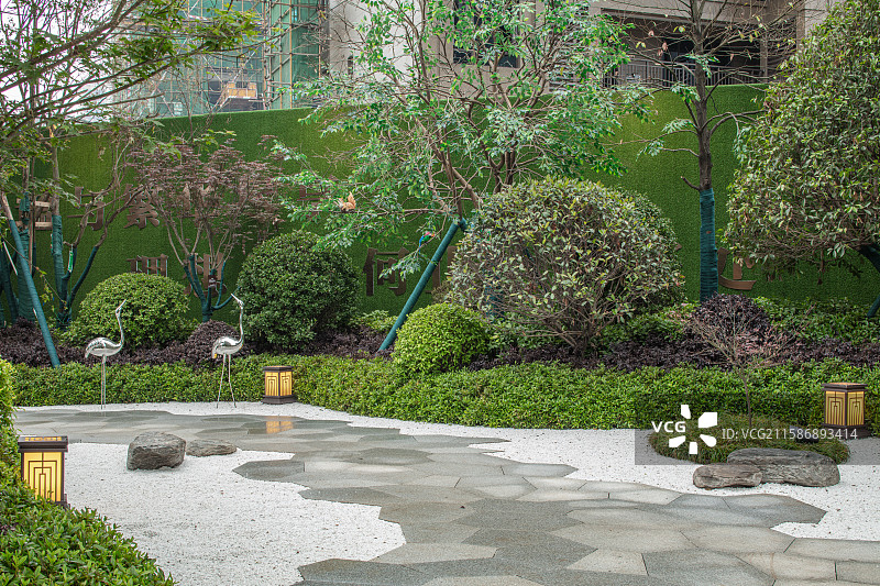 地产示范区庭院与园林景观设计图片素材