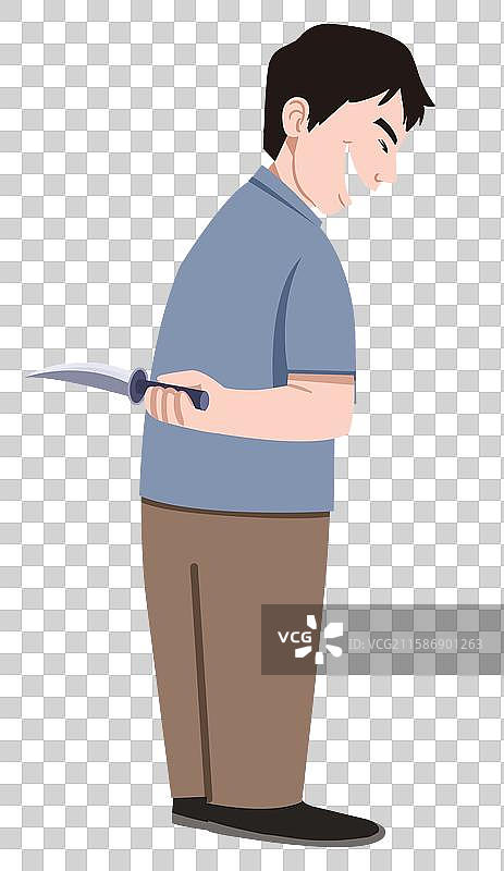 成语故事中国传统典故国学经典口蜜腹剑笑里藏刀不安好心笑容伤害人物插画图片素材