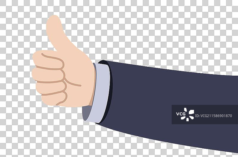 职场职业上班下班老板鼓励工作情感感情关系大拇指伸出手臂手掌插画图片素材