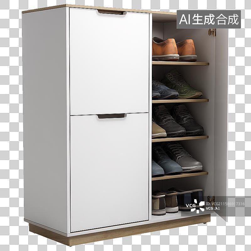 【AI数字艺术】3D风格鞋柜元素图片素材