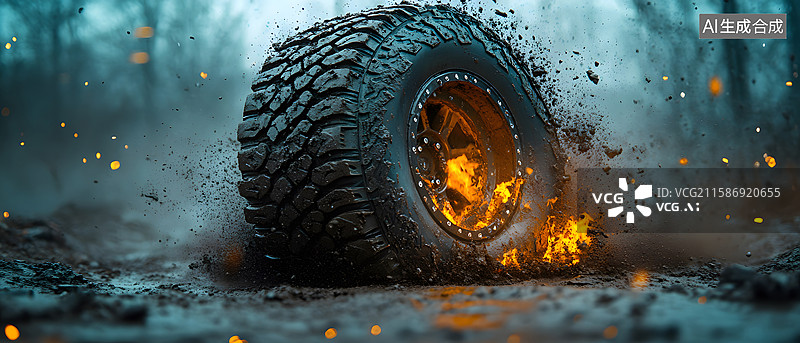 【AI数字艺术】高性能轮胎设计图片素材