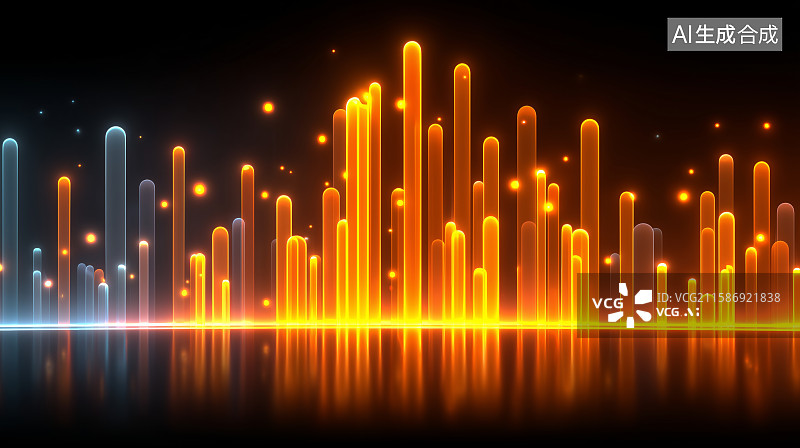 【AI数字艺术】霓虹灯线条的未来感通道图片素材