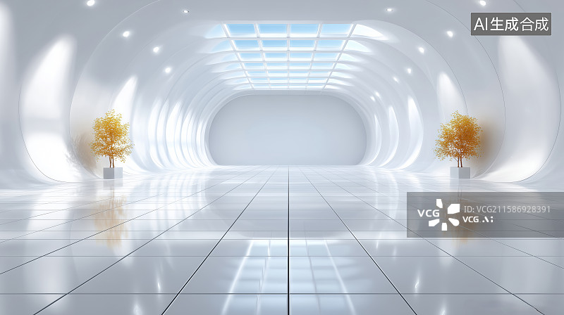 【AI数字艺术】现代简约室内空间图片素材
