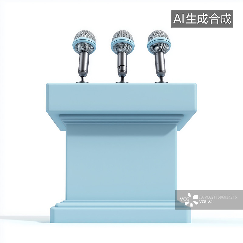 【AI数字艺术】演讲台元素图片素材