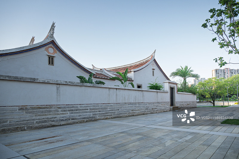 福建省厦门市金沙书院传统闽南建筑与城市图片素材
