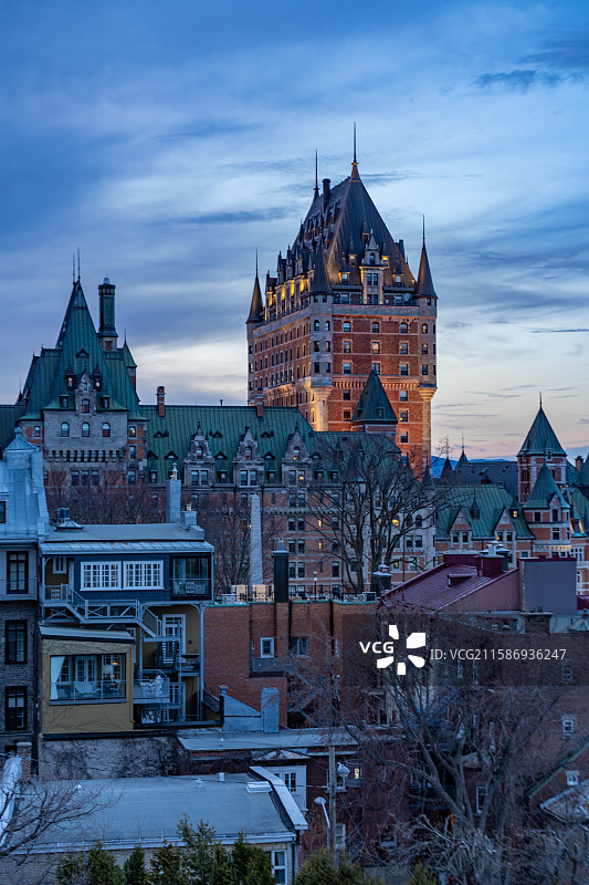 加拿大魁北克城-芳堤娜城堡/鬼怪取景地图片素材
