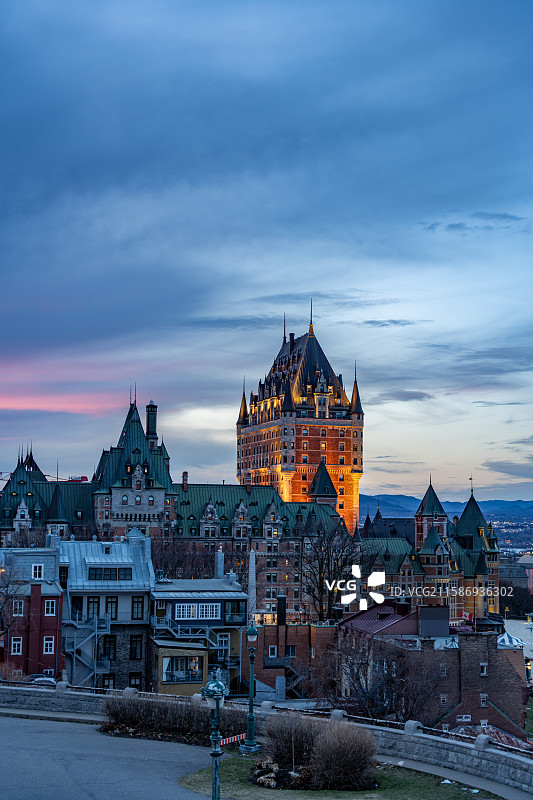 加拿大魁北克城-芳堤娜城堡/鬼怪取景地图片素材