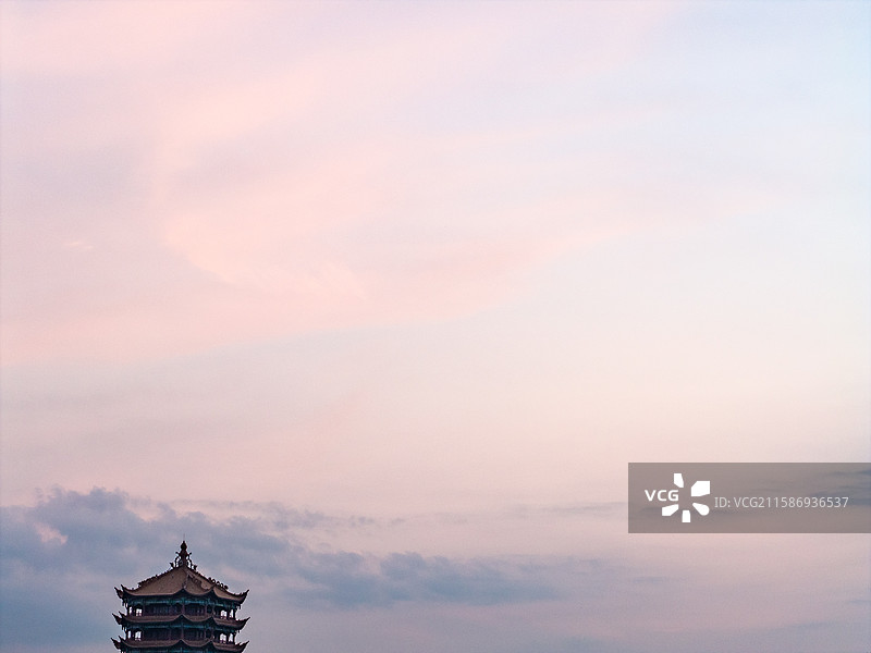 四川省绵阳市城市地标富乐阁，航拍风景图片图片素材