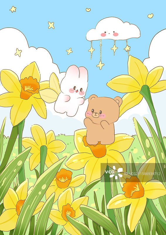 治愈系场景十二月水仙花图片素材