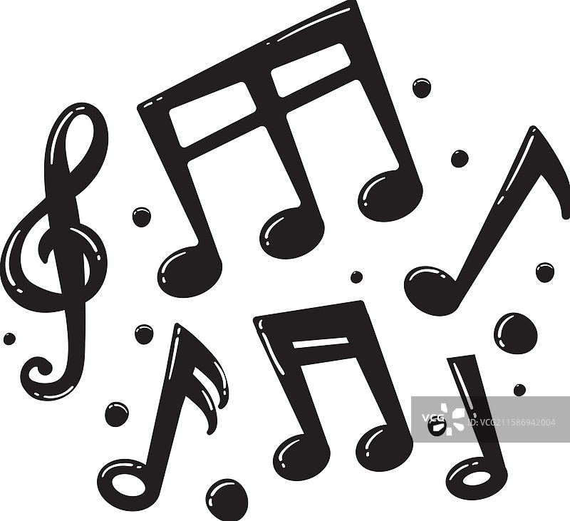 各种音乐音符和符号的艺术作品图片素材