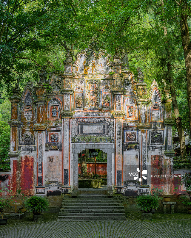 贵州 飞云崖 月潭寺牌坊图片素材