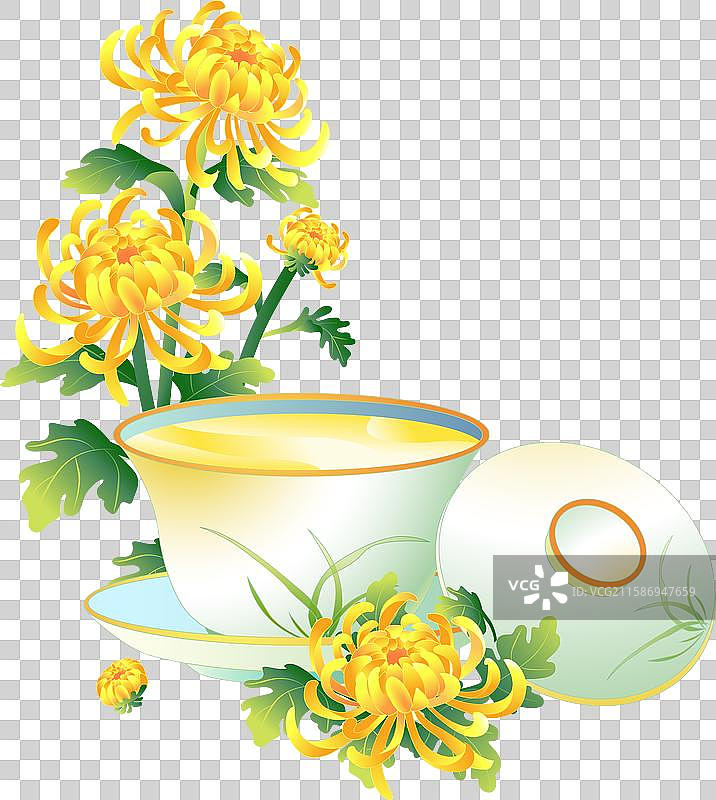 中国传统茶文化 菊花茶图片素材