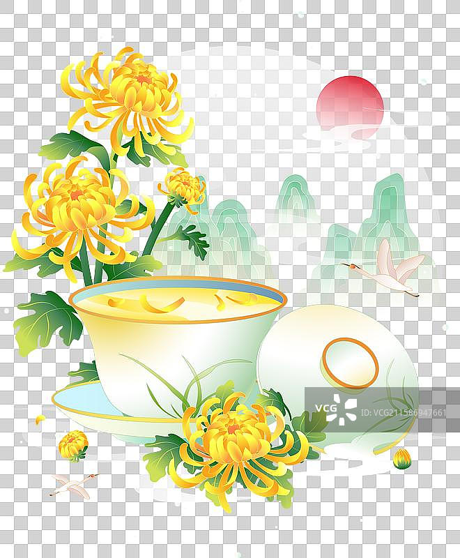 中国传统茶文化 菊花茶图片素材