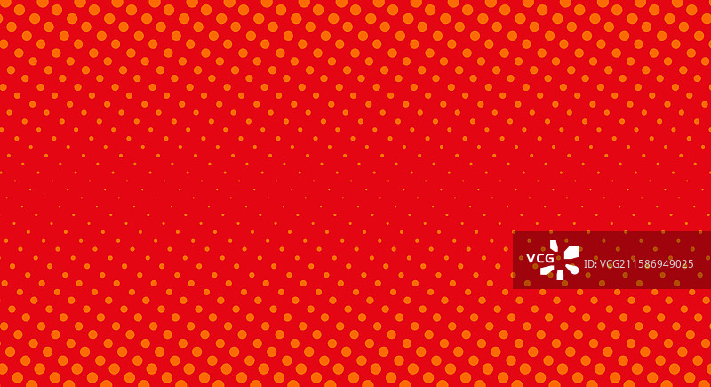 红色背景上的橙色半色调图案扁平设计图片素材