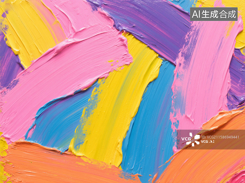 【AI数字艺术】色彩斑斓的抽象油画纹理图片素材