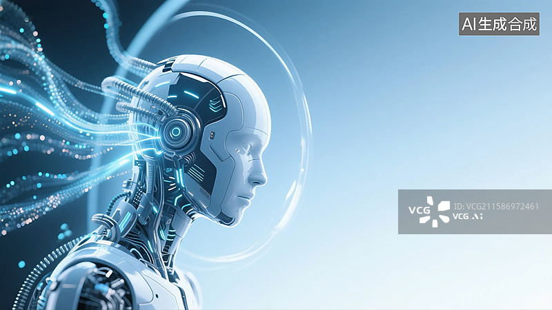 【AI数字艺术】未来人工智能科技主视觉背景图片素材