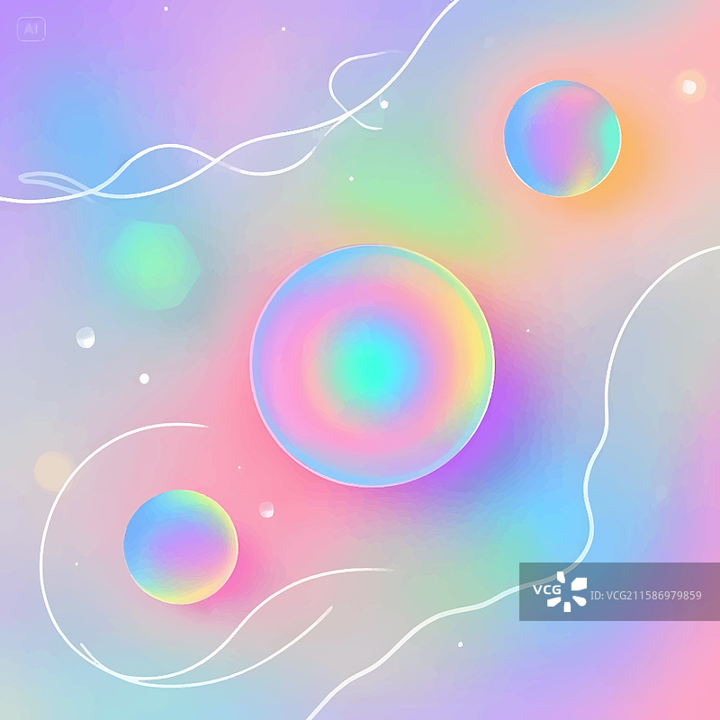 充满活力和奇幻的几何抽象艺术作品图片素材