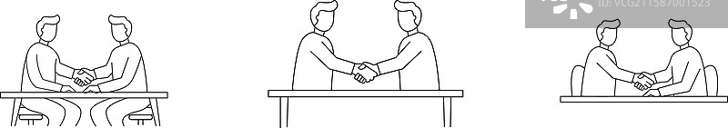 商务握手套件图片素材