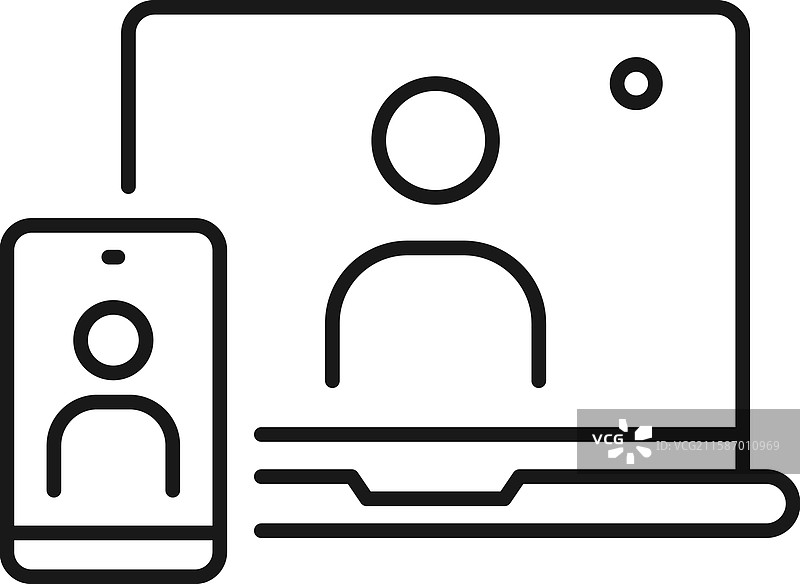 在线会议图标 远程图片素材