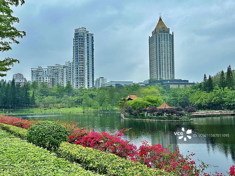 龙潭公园春色图片素材