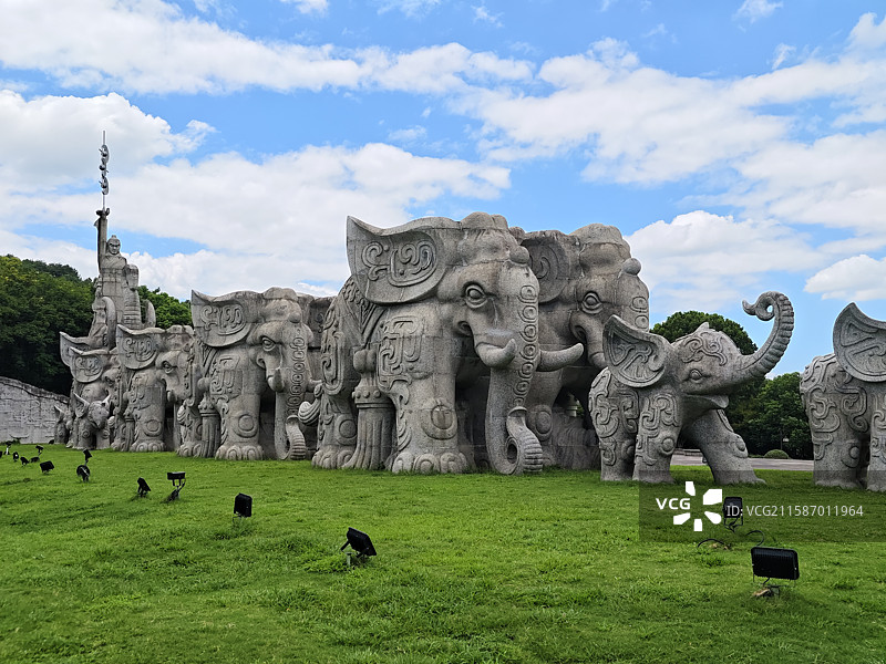 绍兴上虞中华孝德园舜耕群雕图片素材