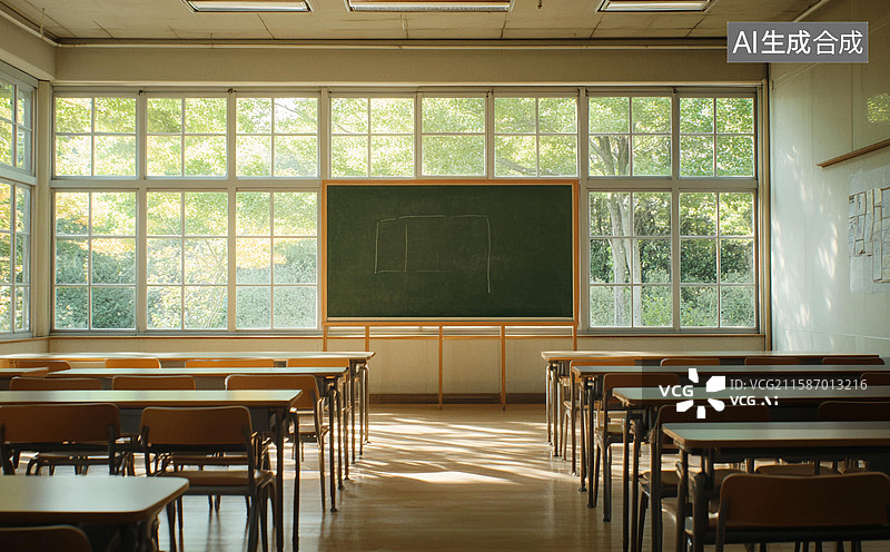 【AI数字艺术】教室图片素材