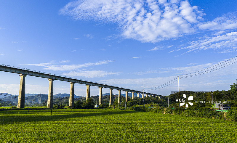 航拍安徽省池州市贵池区唐田镇风光图片素材