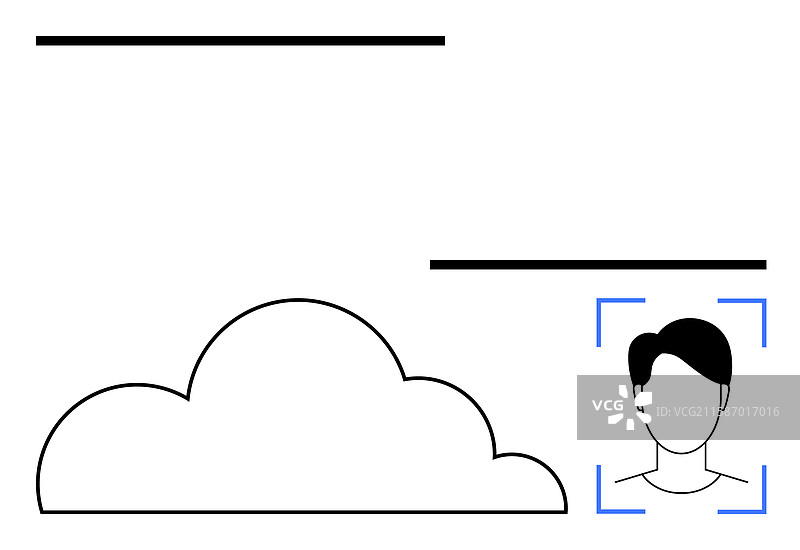 云存储和人脸识别技术图片素材
