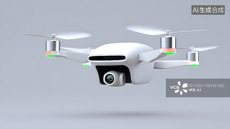 【AI数字艺术】无人机在空中飞行航拍场景图片素材