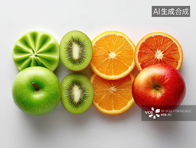 【AI数字艺术】缤纷水果组合图片素材