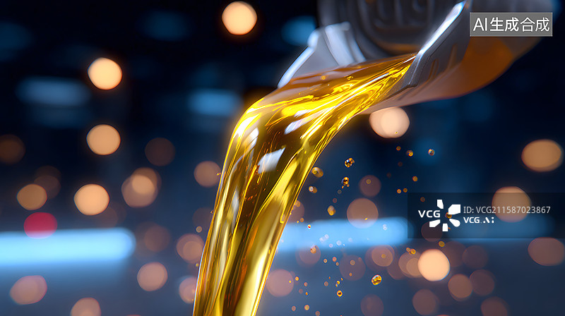 【AI数字艺术】机油倾倒细节展示专业灯光下的汽车场景图片素材