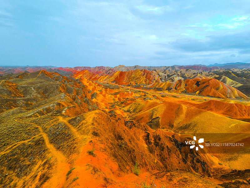 甘肃省张掖七彩丹霞地质地貌风景风光图片素材