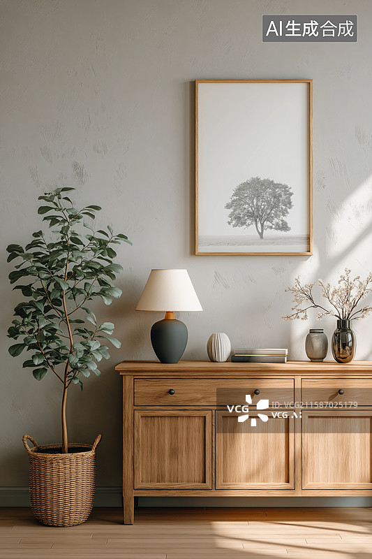 【AI数字艺术】原木家具效果图图片素材