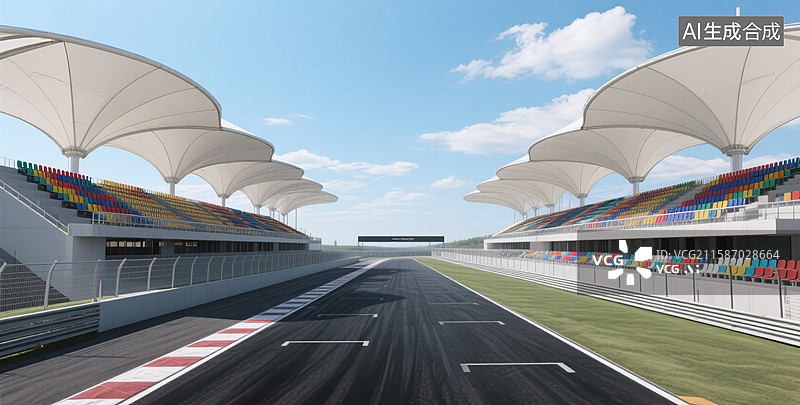 【AI数字艺术】F1方程式赛道，F1国际赛车场，汽车广告背景图赛车场图片素材