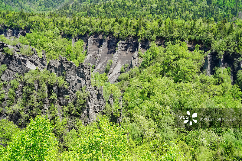 吉林长白山南坡景区鸭绿江大峡谷图片素材
