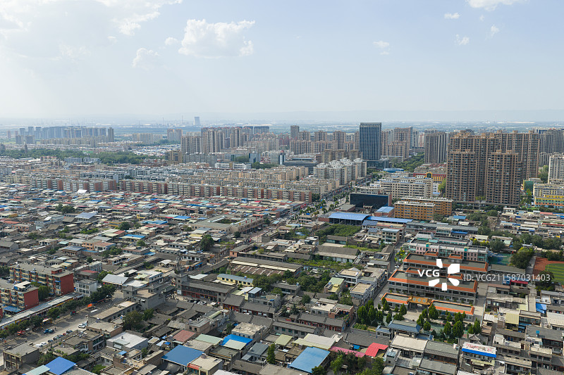 航拍山西介休图片素材